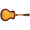 Horizontal back view of F-512E Maple Antique Burst guitar thumbnail
