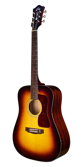Vertical front view of D-40 Antique Burst