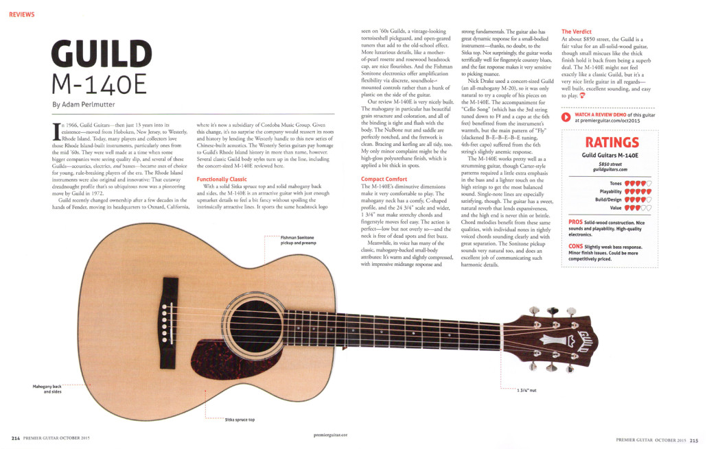 Premier Guitar Reviews The M-140e 