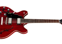 Horizontal view of Starfire I DC Cherry Red Left Handed